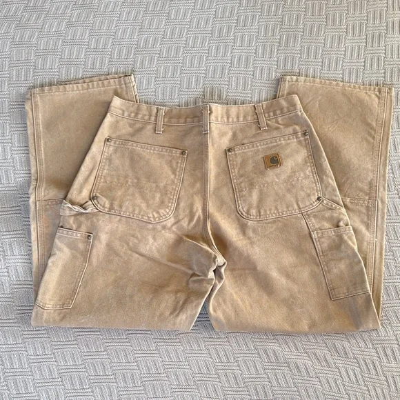 Carhartt Men's Dungaree Fit Brown Work Cargo Pants - Picture 4 of 8